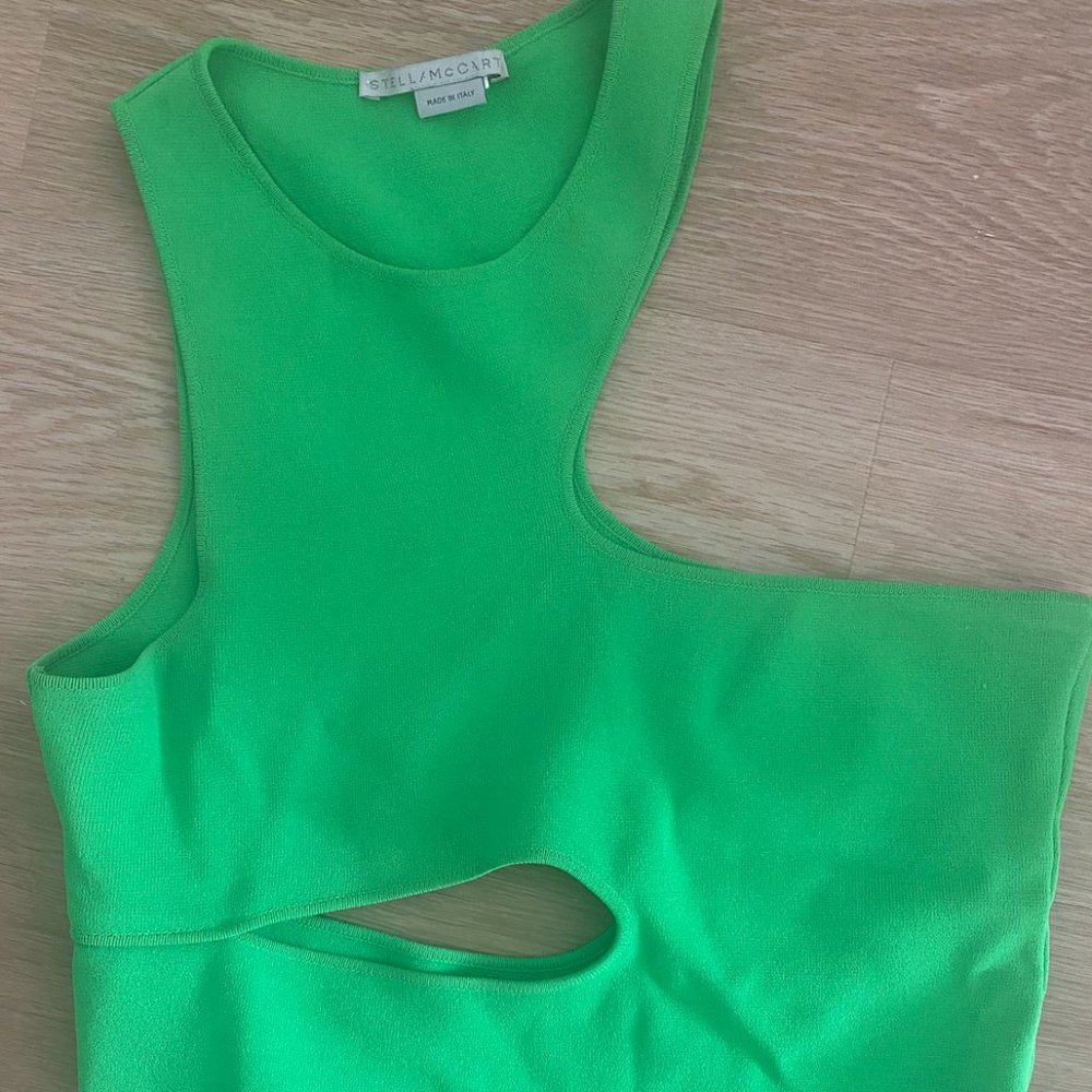 CURRENT Stella McCartney Lime Green Cutout Top